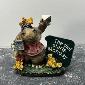 lucky house hippo the diet starts tomorrow 3” tall